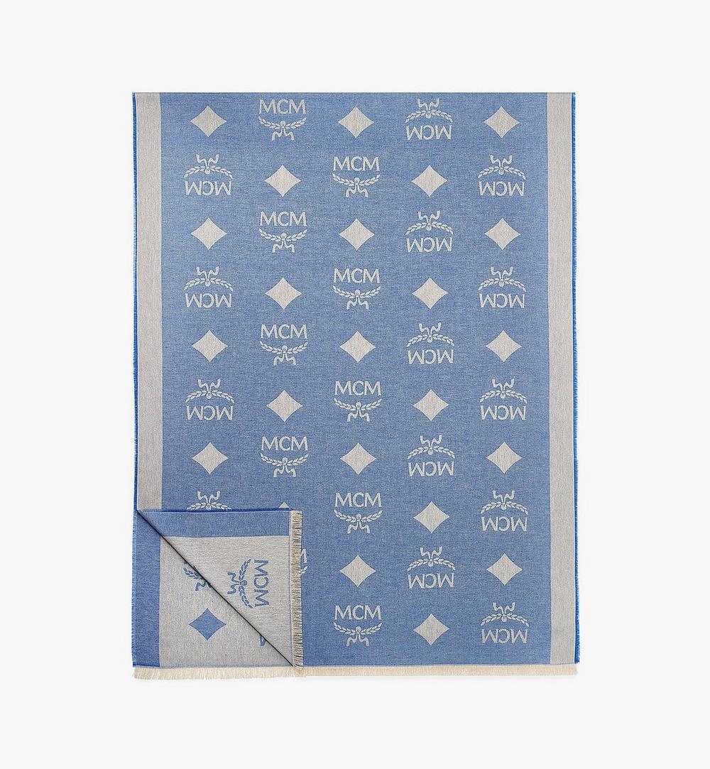 Vintage Jacquard Monogram Silk Stole 1